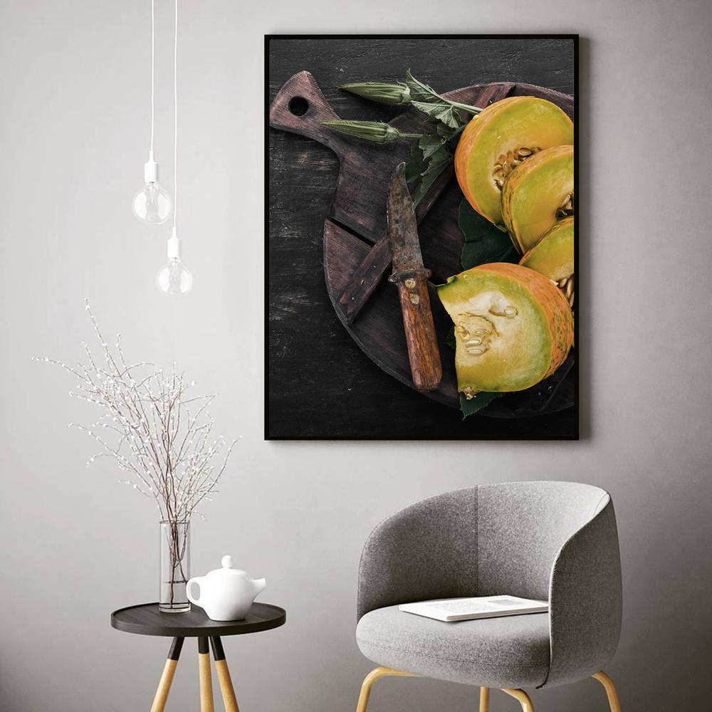 Food Kitchen Poster Pomegranate Blueberry Wall Art Canvas Print Painting Picture Nordic Restaurant Home Decoration Mural Cuadros