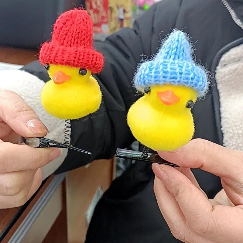 1/10PCS Little Yellow Duck Hairpin Side Clips Women Girls Cute Little Dog Chicken Rabbit Hair Clip Headwear Hair Accessories