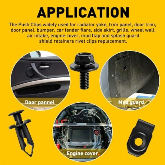 For Nissan Body Bolts U-Nut Clips- M6 Engine Under Cover Splash Shield Guard A