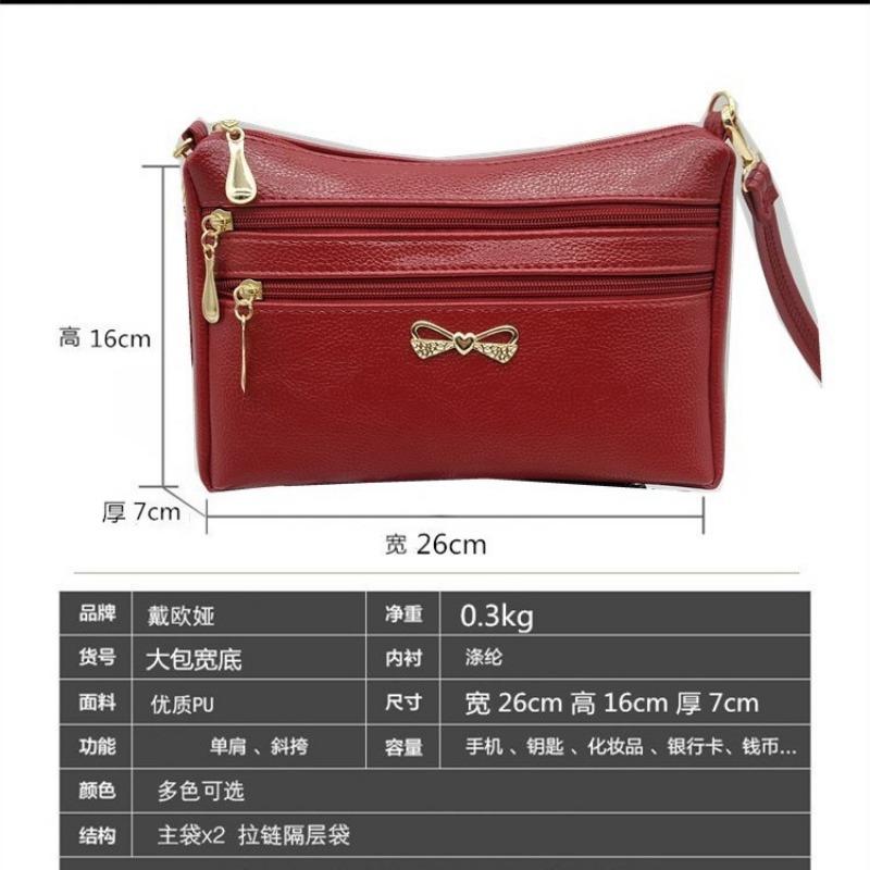 Middle-aged and old mothers buy vegetables, the new one-shoulder oblique span women's bag