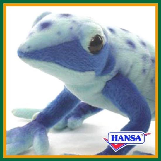 Плюшевая игрушка HANSA 5220 Синий ядовитый древолаз Лягушка, 18 см, синий