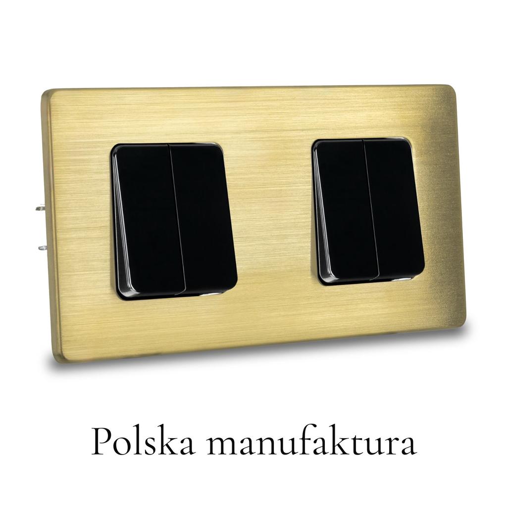 Quadruple Black Staircase Light Switch Brushed Steel Pvd Brass