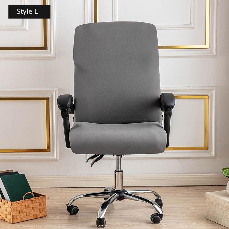Stretch Printed Computer Office Chair Covers Universal Soft Desk Rotating Chair Protector with Zipper Removable Anti-Dust Cover