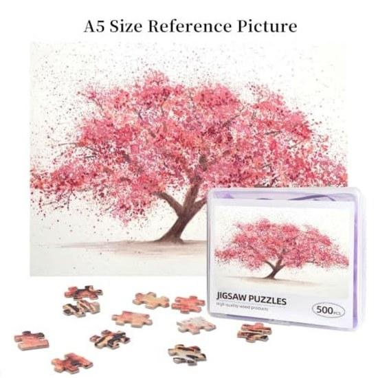 Wooden jigsaw puzzle cherry wood 500 pieces suitable wall decoration.
