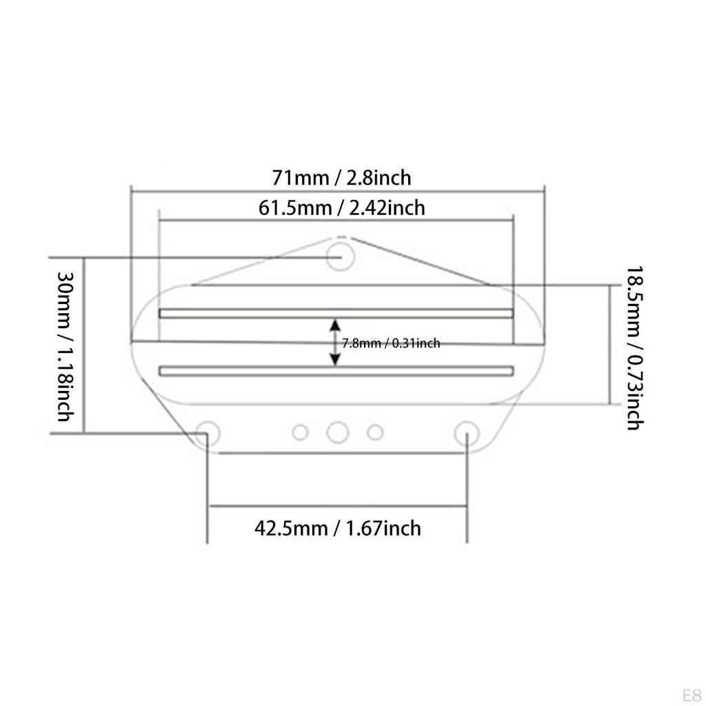 Bridge Double Coil Pickup for Electric Guitar with Rail System