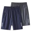 Calções esportivos masculinos cor sólida reta cintura elástica casual uso diário plus size bolsos com zíper retro fino na altura do joelho shorts de verão roupas masculinas