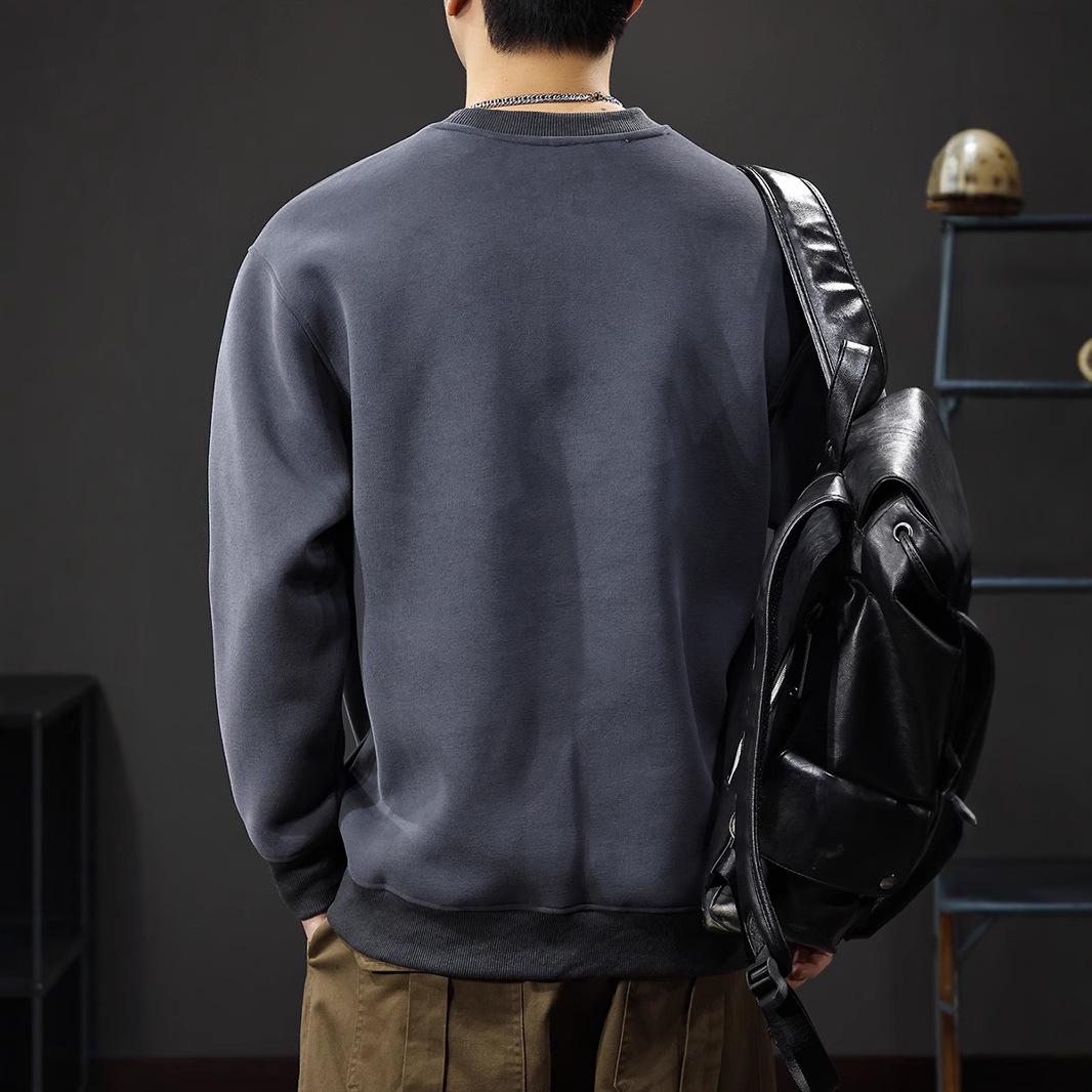 Осенний дизайн Sense Splicing свитер мужской американский свободный повседневный грубый — фото 3