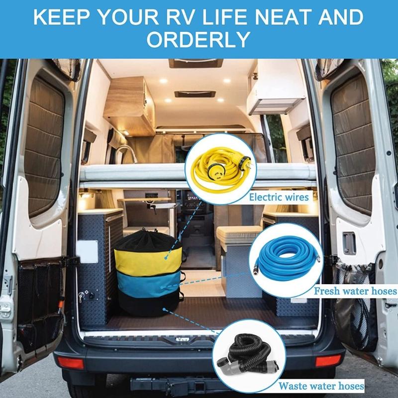 Husă pentru furtunuri, rulote, camping, rulote, cabluri, furtun de apă, depozitare cabluri electrice