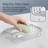 Silver Soap Rack Stainless Steel Soap Organizer Box Modern Soap Dish  Bathroom Kitchen Washroom