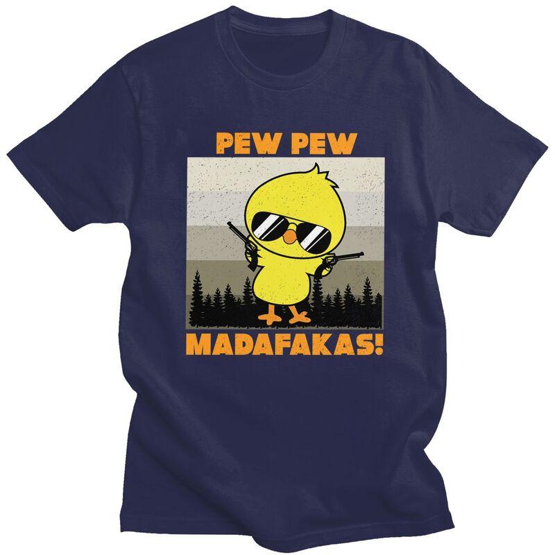 Custom Vintage Pew Madafakas Duck Tshirts for Men Short Sleeves Leisure T Shirt Fashion Tshirts Pure Cotton Tee Gift