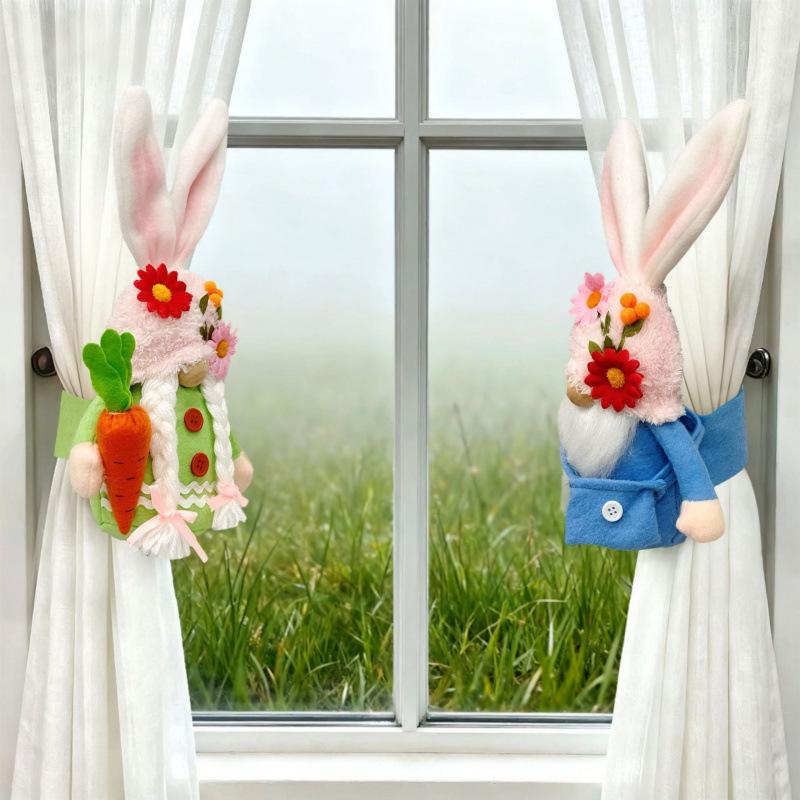 2026 Easter Bunny Curtain Tieback - Decorative Hanging for Home or Hotel