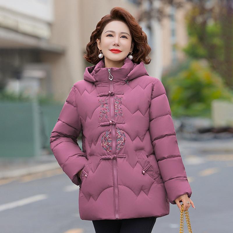 

Пуховик Женский длинный зимний пуховик Новая бархатная куртка средней длины с хлопковой подкладкой 5XL [Recommended 150-80 kg]