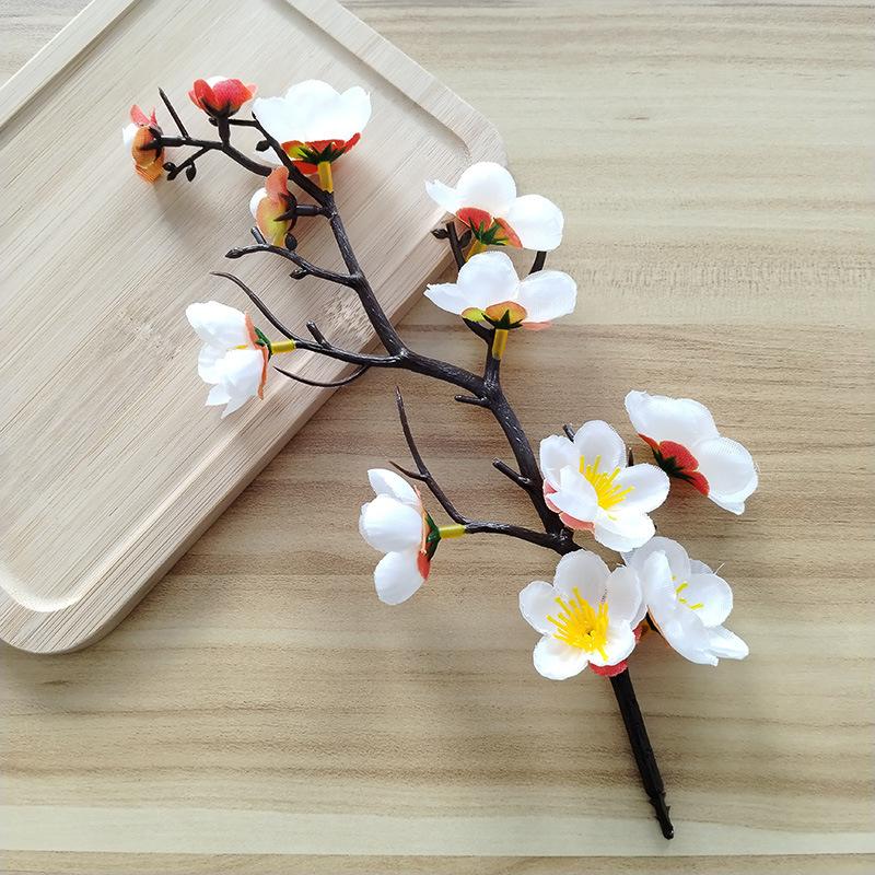 30CM Plum Blossom Branches Artificial Flowers Wedding Home Table Fake Flower Arrangement Decoration