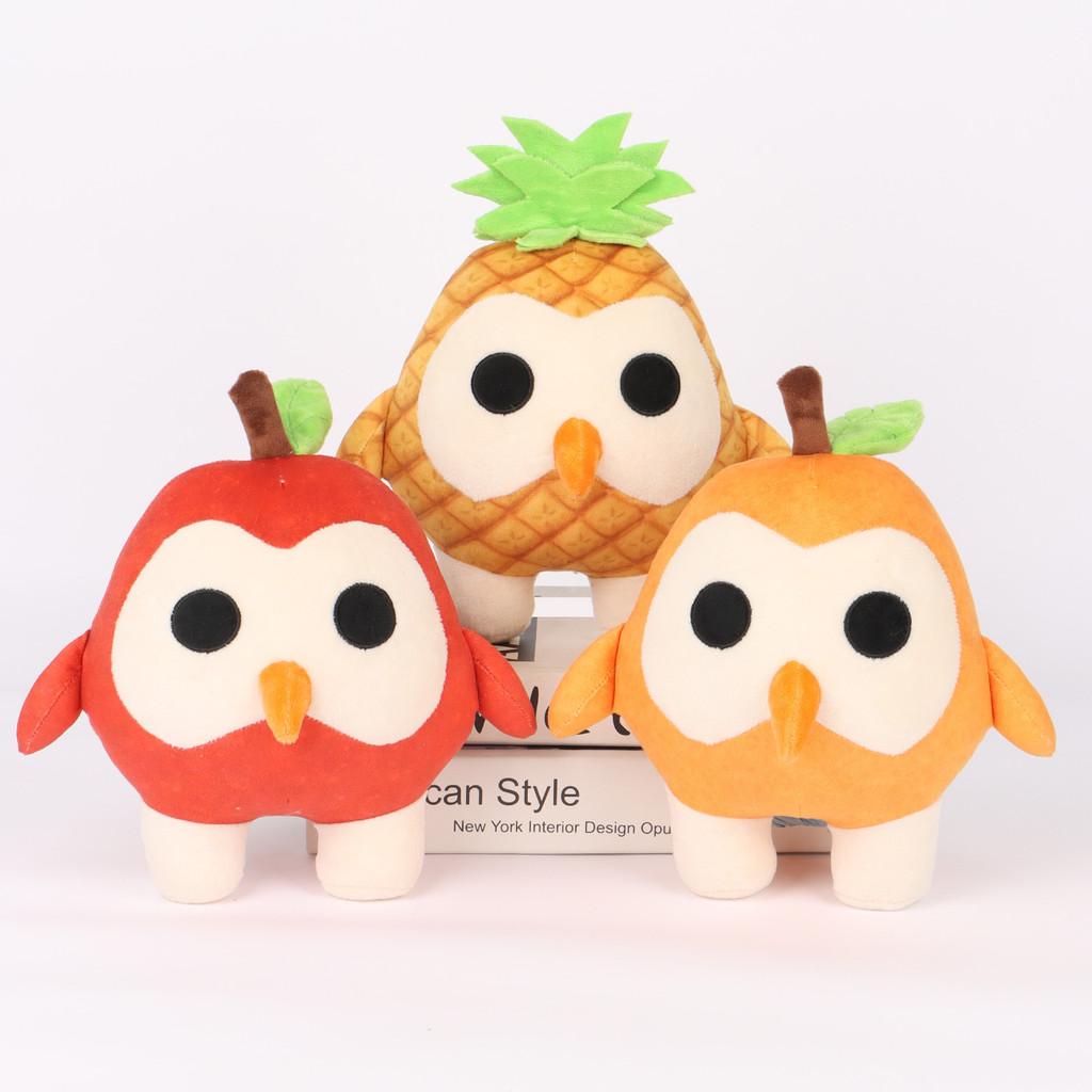 Adopt Me Obsttiere Plüsch Eule Spielzeug mit kurzem Flor für Kinder Spielzimmer Dekoration