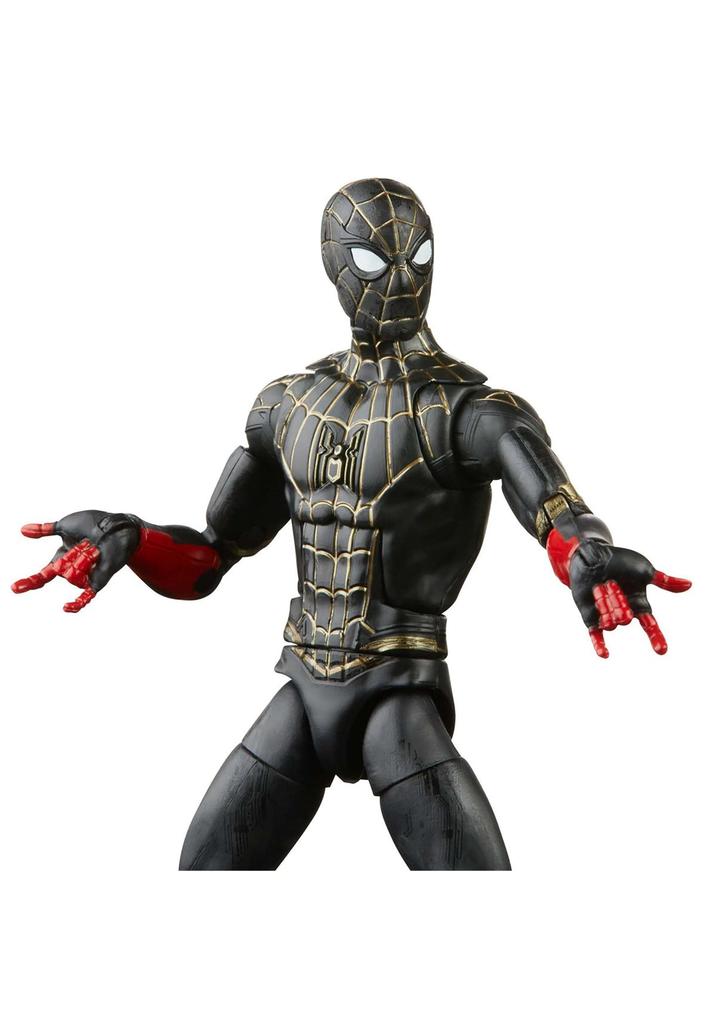 Hasbro Marvel Legends Series Movie No Way Black Gold Suit Action Figure F3019 Authentic Parts Included "Spider-Man Home" & Spider-Man 6-inch