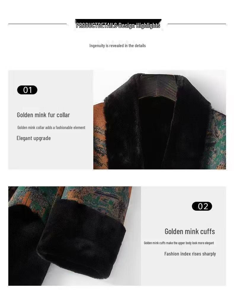 Mom's Reversible Faux Fur and Leather Coat - Women's Winter Fashion for Mid-Aged & Elderly