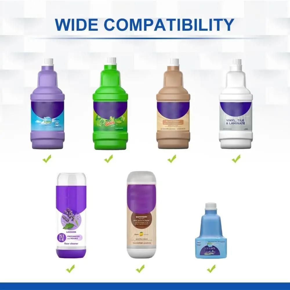 5 Adet Yeniden Kullanılabilir Şişe Doldurma Kabı Şişe Kapağı Swiffer Wet Jet Mop Temizleme Solüsyonu için Silikon Conta