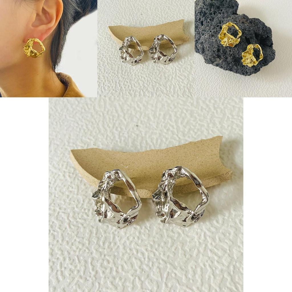 Elegant 2023 Womens Alloy Earrings In Gold And Silver With Retro Irregular Patterns