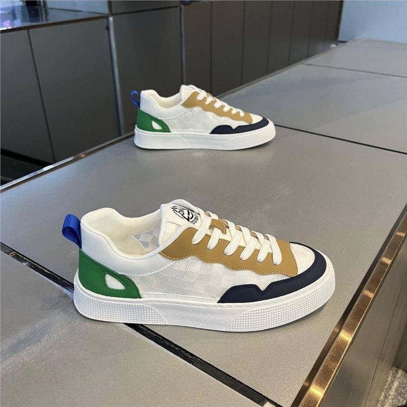 Chessboard trendy men's shoes, new mesh breathable soft bottom comfortable and versatile outdoor leisure board qs