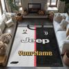 Juventus Customize Your Name Area Rug Suitable for Study Room Playrooms Bedrooms Hallway Antislip Carpet Decorate Offices Wedding Party Gift