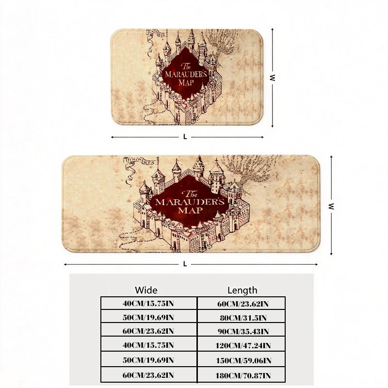 Harry Potter Flannel Kitchen Mat Christmas Soft Area Rug Non Slip Floor Carpet Home Decoration
