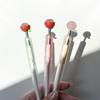 0.5mm Cute Fruit Gel Pens Black Ink Ballpoint Pen Retractable Stationery Supplies Fine Point Quick-Dry Ink Writing Tool
