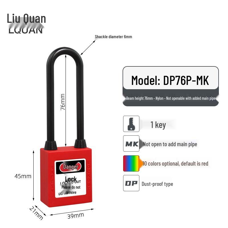 Liu Quan Industrial Dustproof Safety Padlock for Lockout/Tagout Energy Control