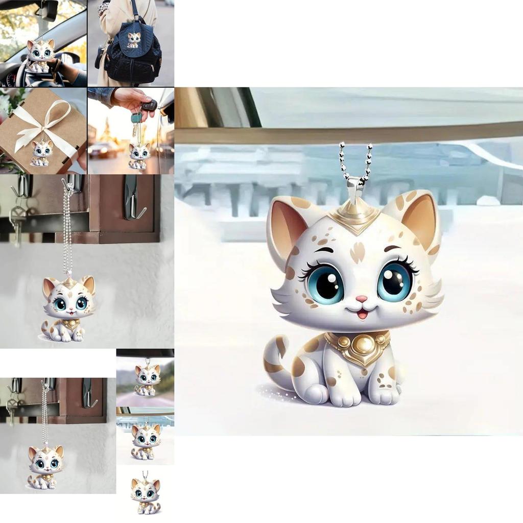 Charming Acrylic Animal Hanging Ornament For Car Interior Decoration In Vibrant Style