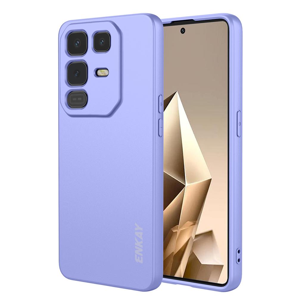 For Infinix Note 50 Pro+ 5G Silikondeksel ENKAY HAT PRINCE Rett Kant Mobiltelefon Bakdeksel