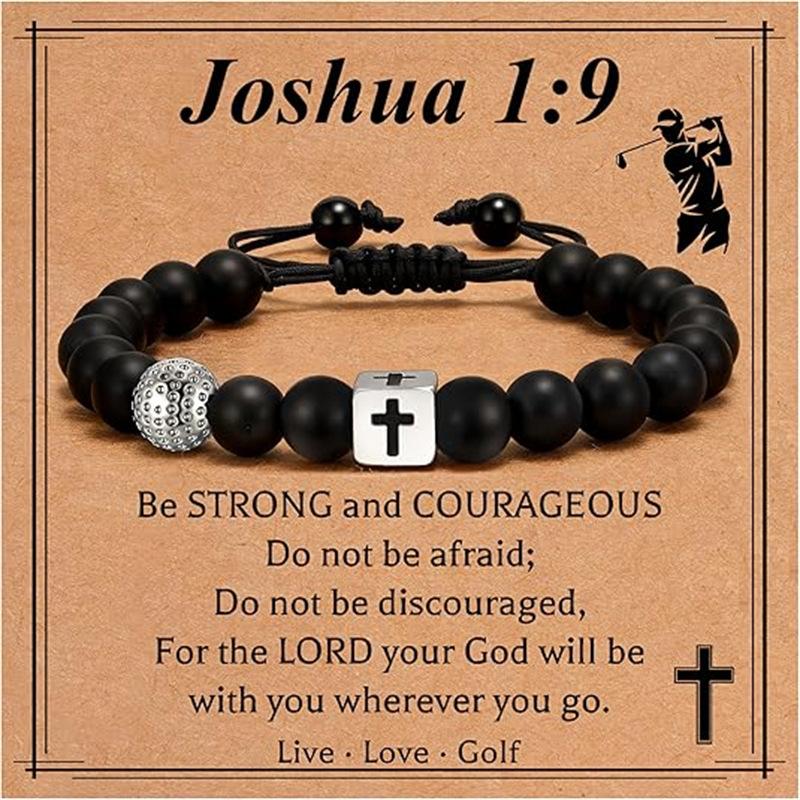 JYL TS Bracelet Adjustable  Cross Ball Pendant Reinforces Protection & Luck