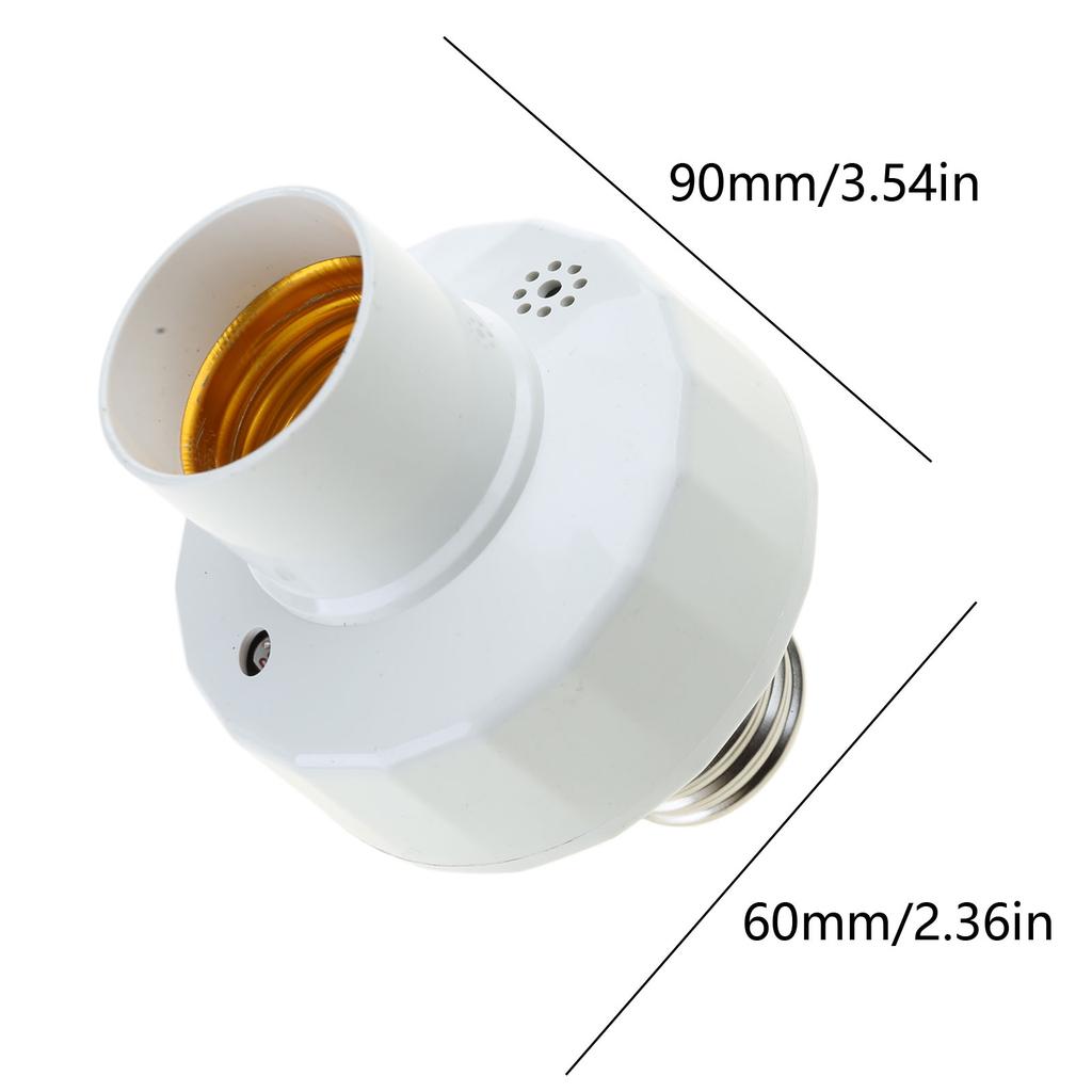 E27 Socket Motion Sensor Light Bulb Holder Motion Sensor Light Socket with Adjustable Delay for Home Garage Lighting
