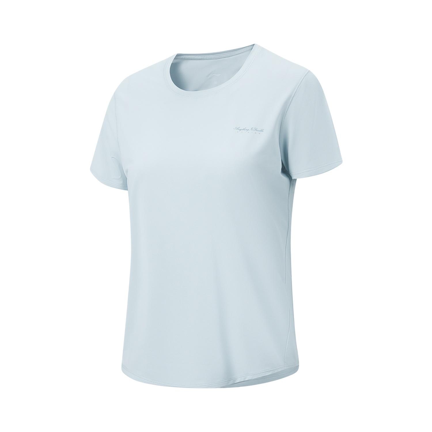 

Женская футболка с коротким рукавом Li Ning Fitness Series, круглый вырез, вышивка логотипа и букв, топ ATSW334-9 S