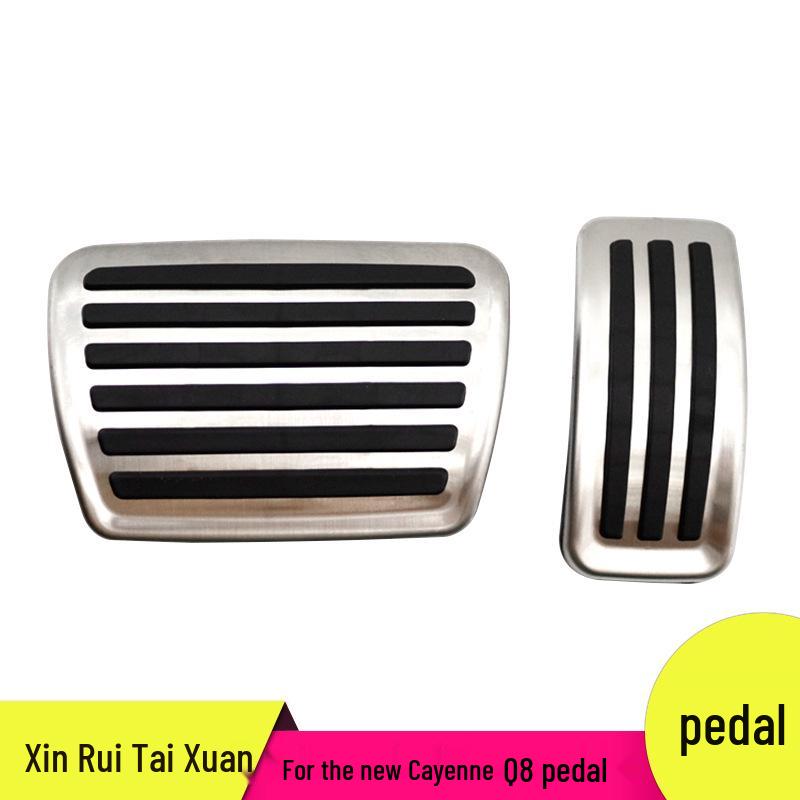 

Комплект противоскользящих педалей Porsche Cayenne Q8 для педалей газа, тормоза и площадки для отдыха. Aluminum Alloy + Hard Rubber