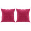 Vidaxl 3-Osobowa Sofa Z Poduszkami, Winna Czerwień, 180 Cm, Aksamit