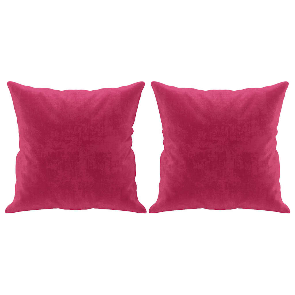 Vidaxl 3-Osobowa Sofa Z Poduszkami, Winna Czerwień, 180 Cm, Aksamit