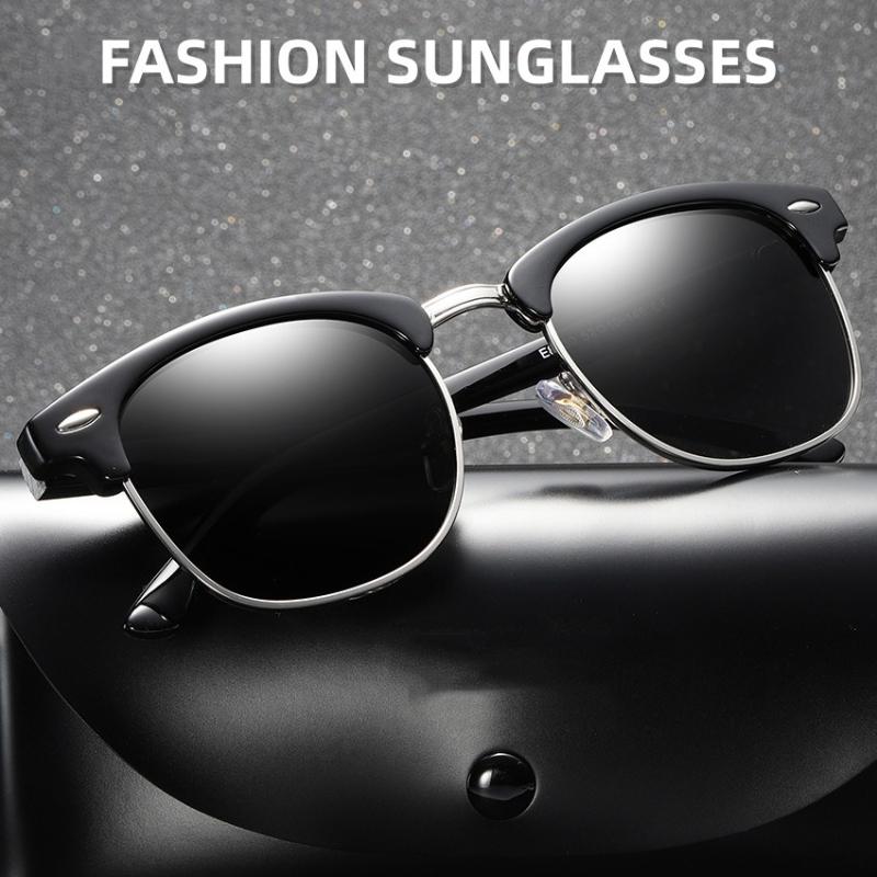 Men's and Women's Retro Polarized Sunglasses Women's Fashion Street Photography Trend Versatile Sunglasses UV400 Shades Eyewear