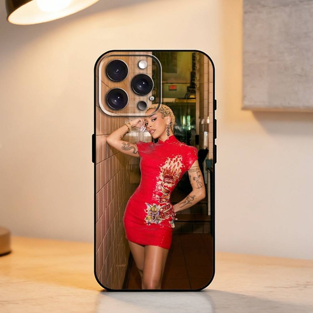 S-Singer D-Doja Cat Scarlet    Phone Case For iPhone 17,16,15,14,13,12,11 Plus,Pro Max,XS,Soft Silicone Black Cover