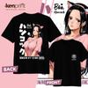 Anime One Piece Boa Hancock Baumwoll-T-Shirt 2026 Sommer Mode für Herren und Damen Lässiges Kurzarm-T-Shirt Streetwear Unisex