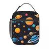 Solar System Space Planets Universe Insulated Lunch Bag for Women Kids Portable Food Boxes Thermal Lunch Box Tote