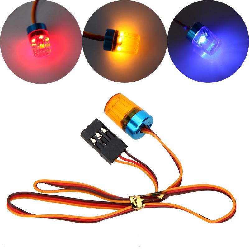 Faszinierendes 3-Farben-Blinkendes Rotierendes LED-Licht für 1/10 RC-Modellautos mit Aluminiumlegierungsbasis