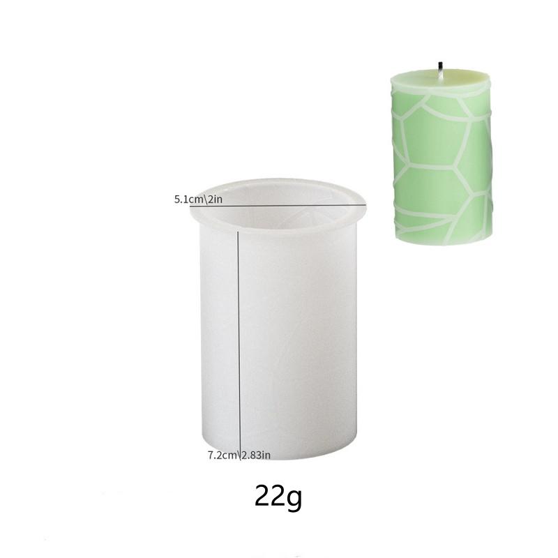 

3D Geometric Silicone Candle Mold Texture Cylindrical Soap Mold DIY Nordic Style Aromatherapy Candle Mold Home Decoration