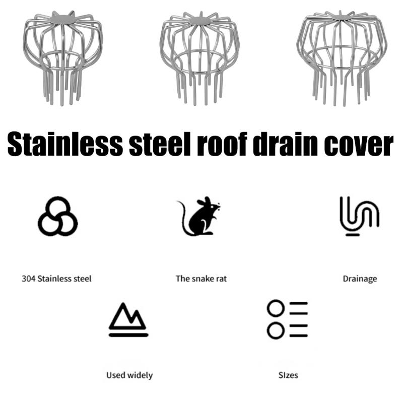 Strong Debris Defense Drain Filters Meshing Resistant Easy Installs Steel Drain Cover Meshing for Gutters Downspouts