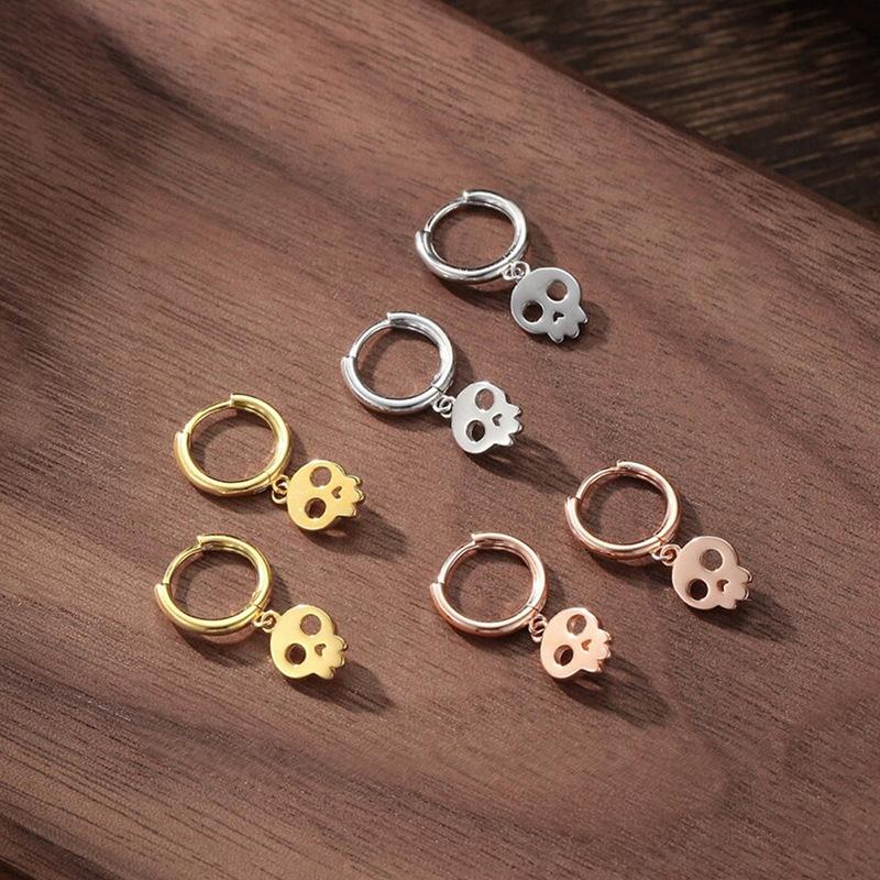 European And American Halloween Skull Earrings With Must-Have Accessories, Fashionable And Personalized Punk Earrings