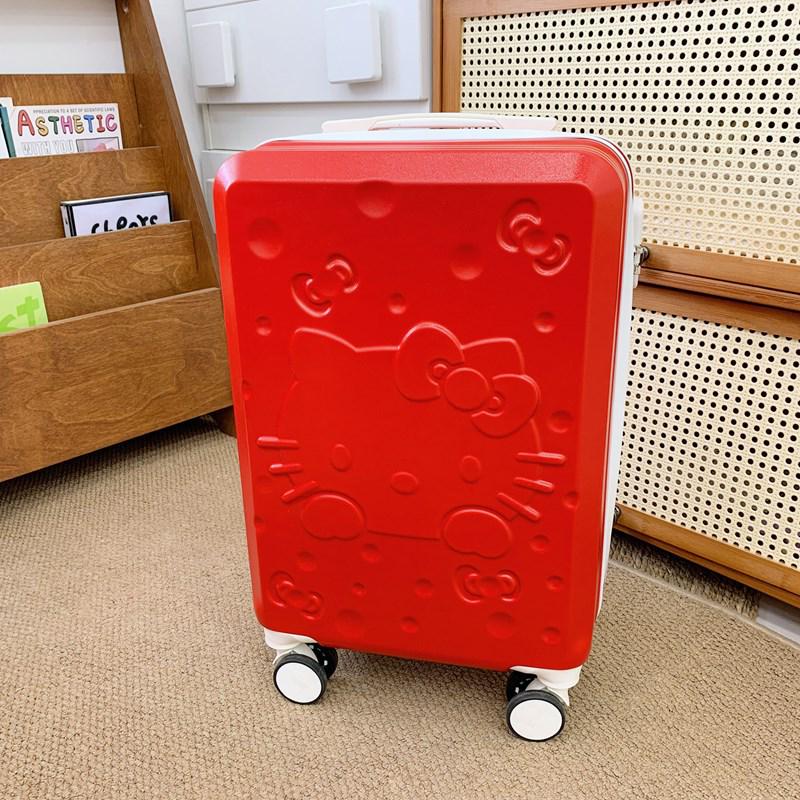 

20-дюймова модна дорожня валіза-візок Kuromi & KT Cat з кодовим замком 20-inch червоний