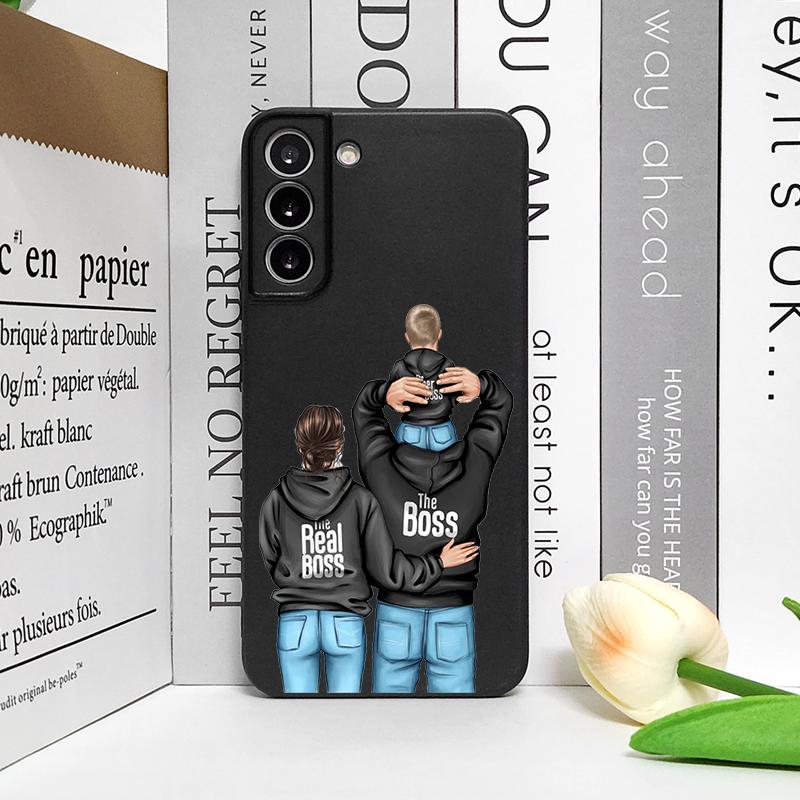 Super Mom and Super Dad Baby Family Phone Case for Samsung Galaxy A15 A35 A55 A16 A54 A53 A52 A71 5G Soft Covers Boy Girl Fundas
