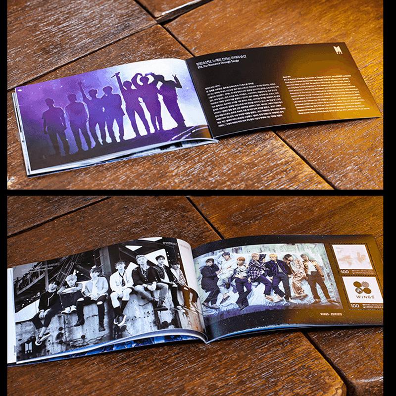 BTS Le paquet de timbres du 10e anniversaire (10 Timbres + Carnet de Timbres Commémoratifs)