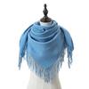 New Solid Color Wool Square Scarf Women's Imitation Cashmere Autumn and Winter Warm Scarf Cashmere Shawl