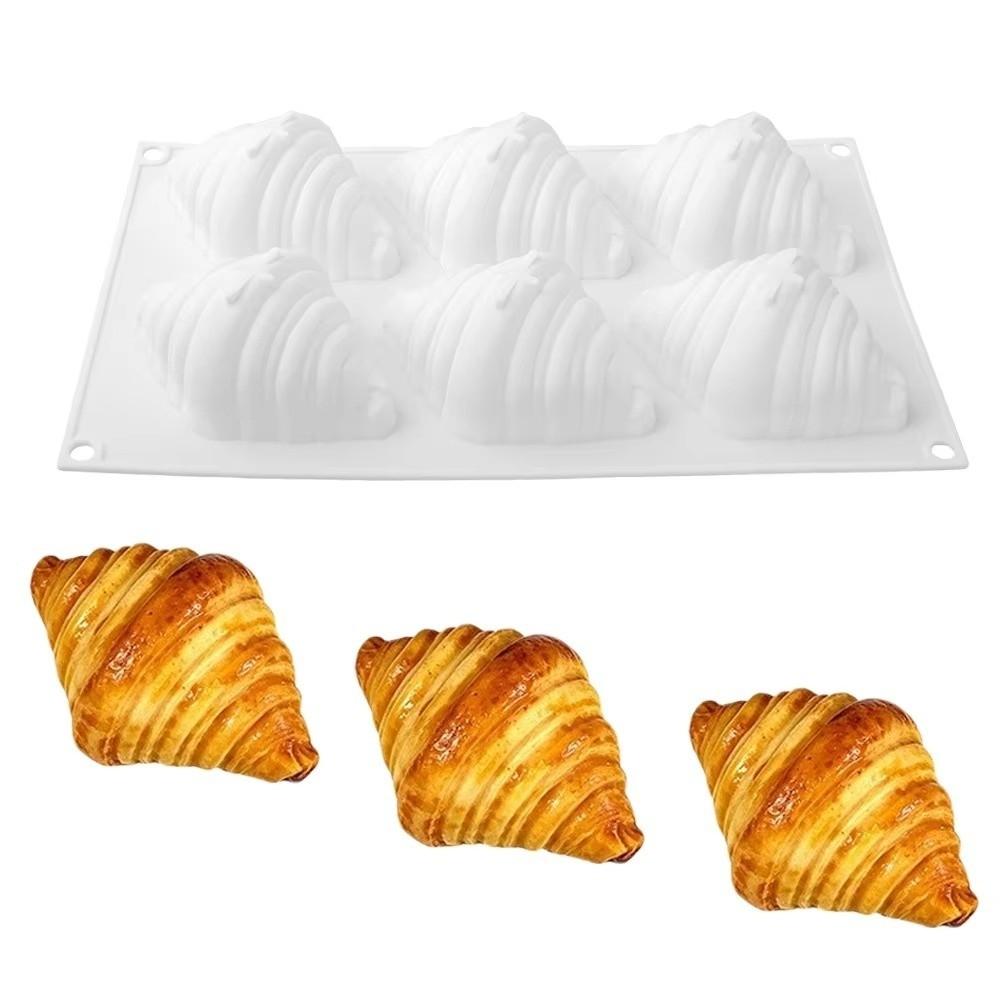 Non-Stick Croissant Mold 6-Cavity Baking Molds New Dessert Mold Kitchen Bakeware