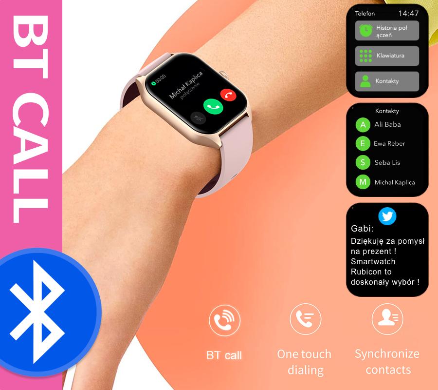 Smartwatch Rubicon Rncf03 Czarna Bransoleta