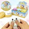 Colorful Dumpling Squishes Stress Balls Fidget Sensory Toys Simulation Food Squishies Bun With Steamer Squeeze Dough Ball Gifts